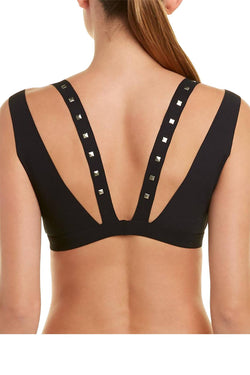 Commando Black Stripped/Studded Bralette thumbnail 1