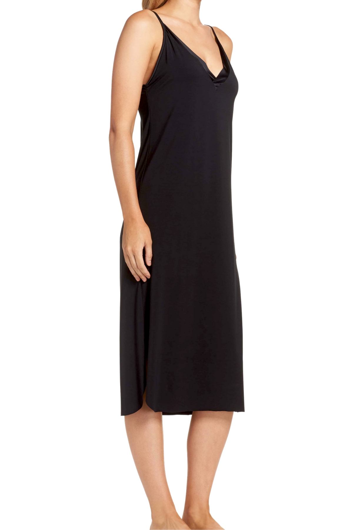Commando Midnight-Black Butter/Satin Chemise