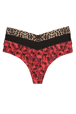 Commando Red/Black/Animal Classic Thong 3-Pack thumbnail 2
