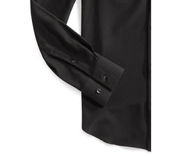 Construct Slim-fit Solid Performance Stretch Cooling Comfort Dress Shirt Black thumbnail 4