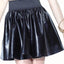 Coquette Black Pleather Flirty Circle Skirt