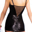 Coquette Black Wet-Look Cupless Chemise