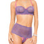 Coquette Lavender Bra & High-Waisted Thong Set