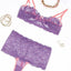 Coquette Lavender Bra & High-Waisted Thong Set