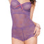 Coquette Lavender & Pink Lace Teddy