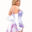 Coquette Lilac/Silver Showgirl 2-Piece Corset Costume