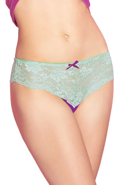 Coquette Mint/Magenta Love Blossom Thong thumbnail 3