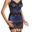 Coquette Navy & Black Stretch Lace Chemise