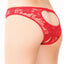 Coquette Red Lace Jingle Bells Crotchless Panty