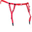 Coquette Red Pleather Garter Belt with Spikes