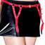 Coquette Red Pleather Garter Belt with Spikes
