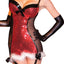 Coquette Red Sequin Santa Chemise