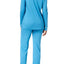 Cosabella Blue/Ivory Bella Satin-Trim Long Sleeve Pajama Set