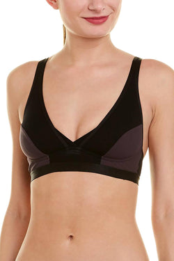 Cosabella Graphite/Black Mixed-Meshages Tall Triangle Bralette thumbnail 1