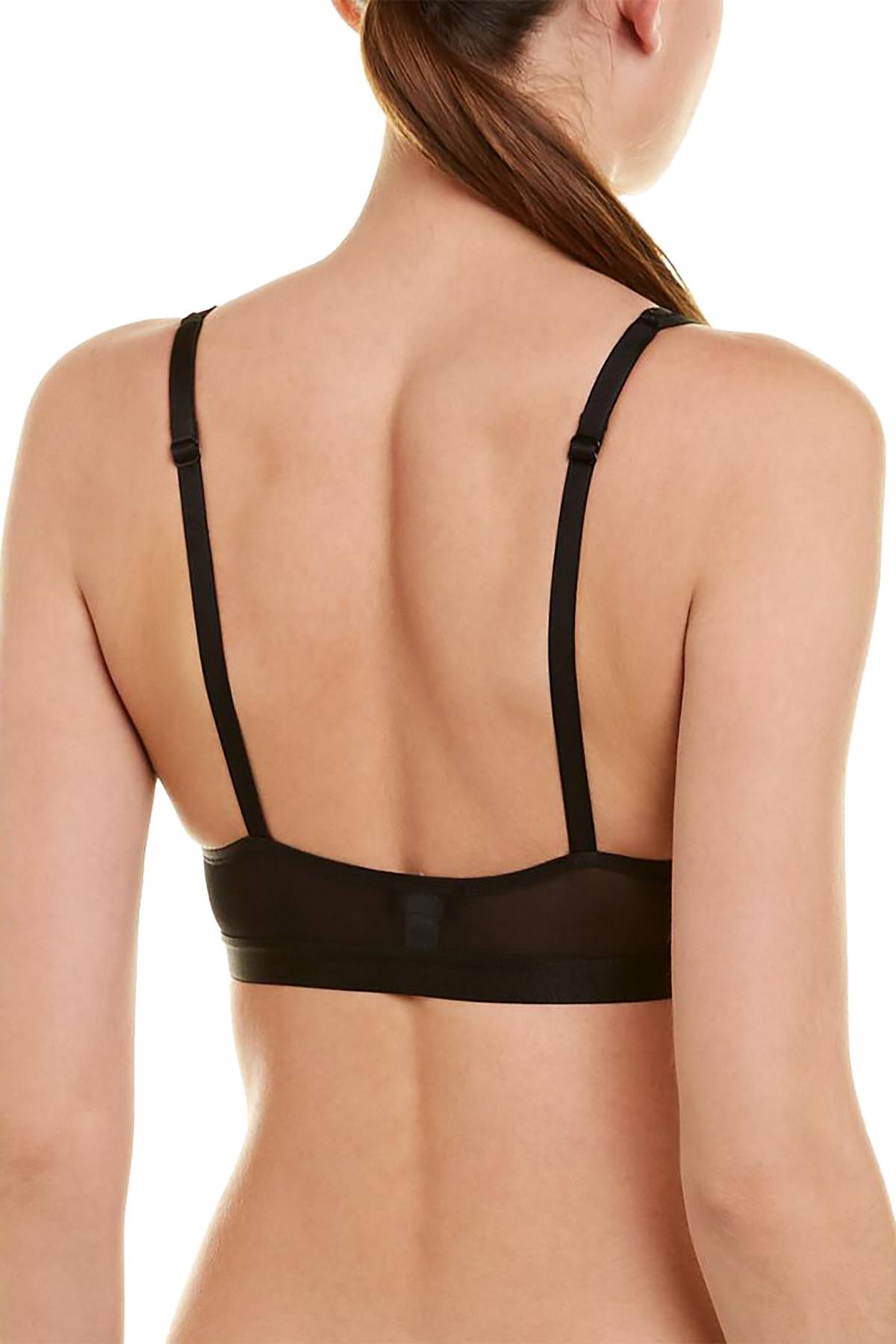 Cosabella Graphite/Black Mixed-Meshages Tall Triangle Bralette