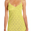 Cosabella Malibu Yellow Adore Semi Sheer Lace Babydoll Chemise