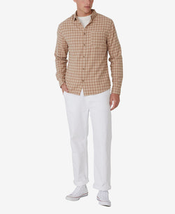 Cotton On Camden Long Sleeve Shirt Desert Check thumbnail 3