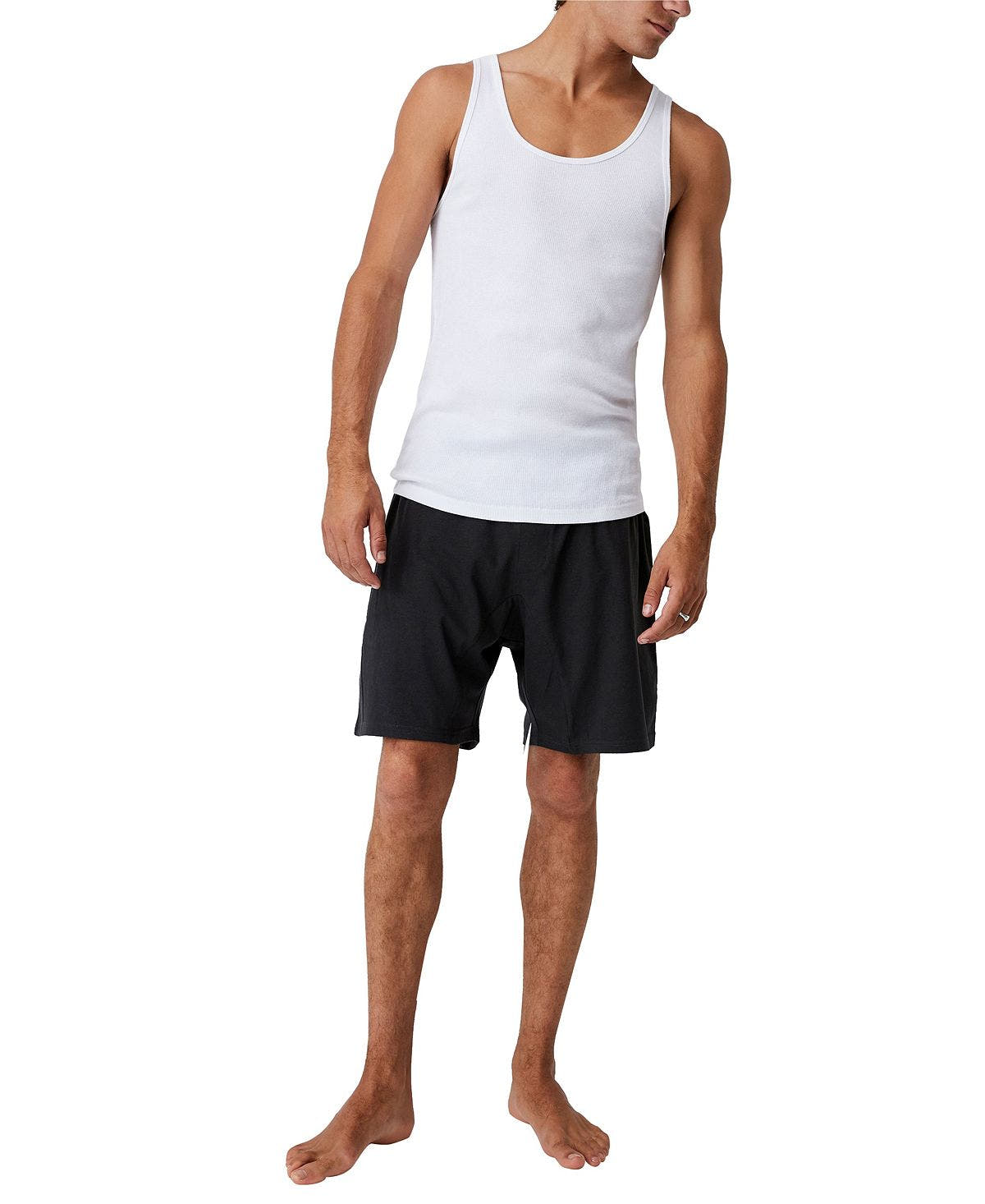 Cotton On Organic Jersey Sleep Shorts Washed Black