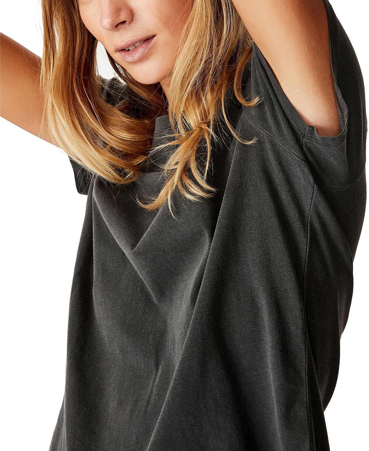Cotton On Wo The One Crew Tee Charcoal