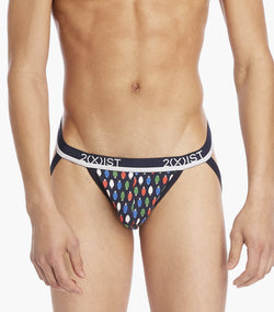 Cotton Stretch Jock Strap 3+1 Bonus Pack Blue thumbnail 3