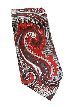 Countess Mara Red/Black Amalfi-Paisley Silk Tie thumbnail 2