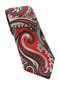 Countess Mara Red/Black Amalfi-Paisley Silk Tie thumbnail 1