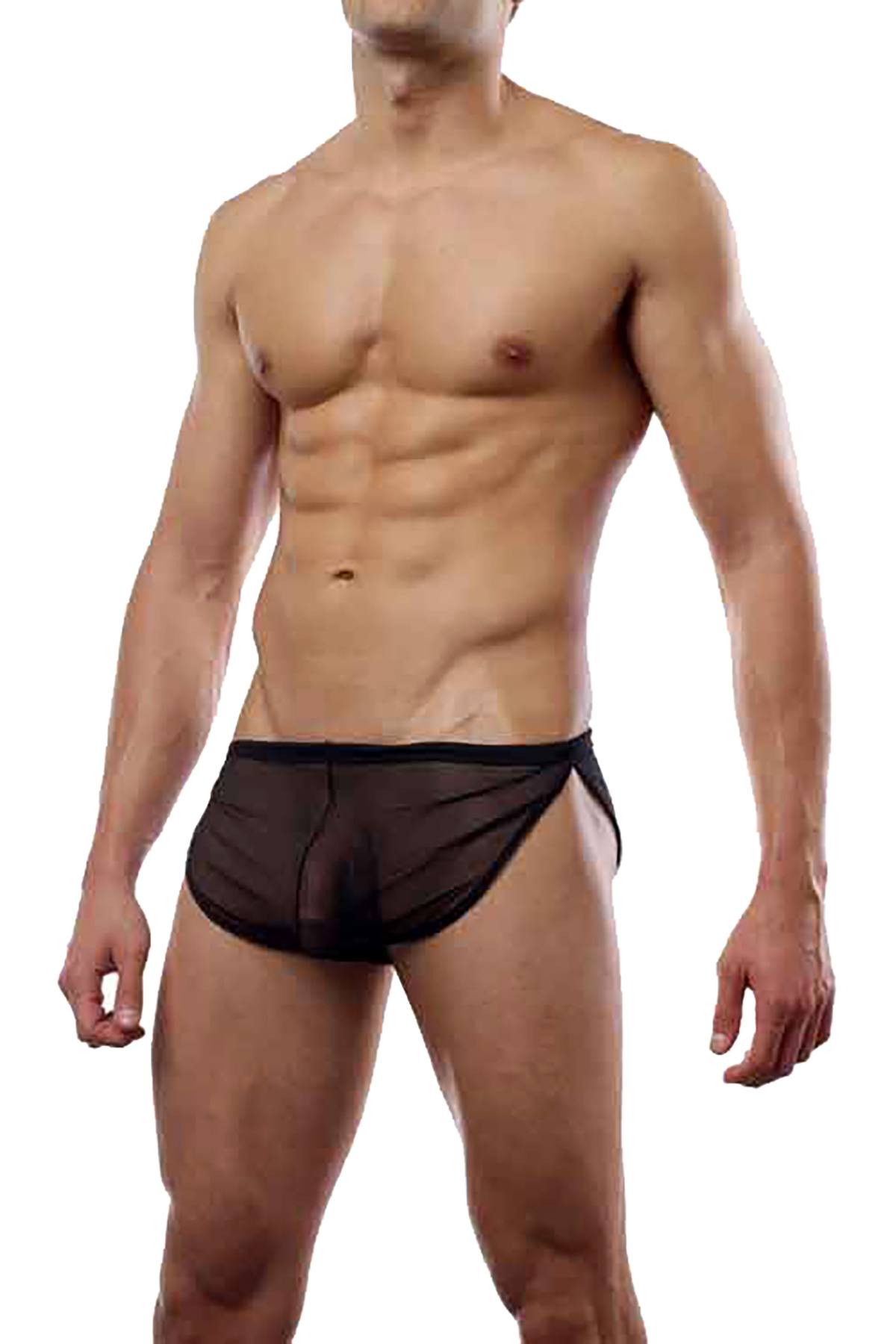 Cover Male Black Sheer Running Short