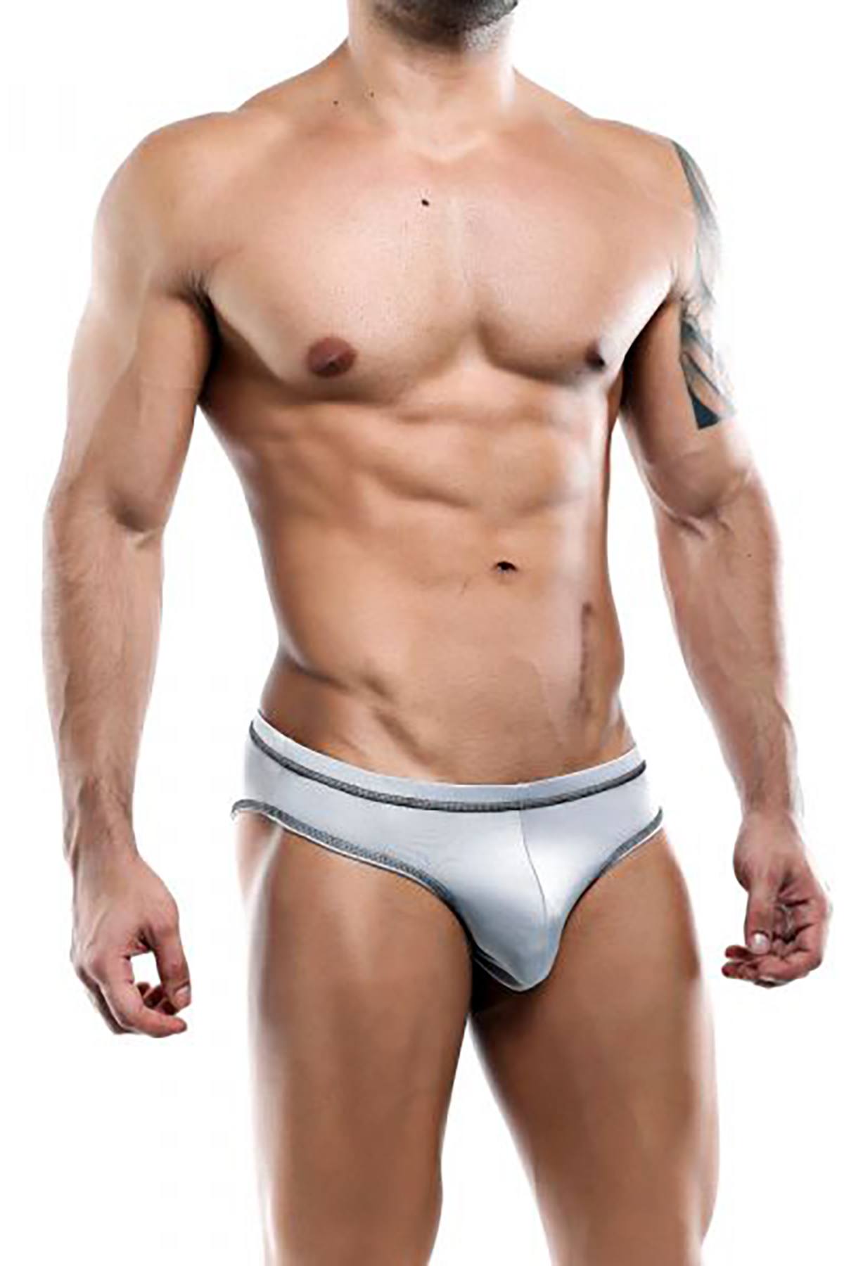 Cover Male Grey Sleek Nylon Brief