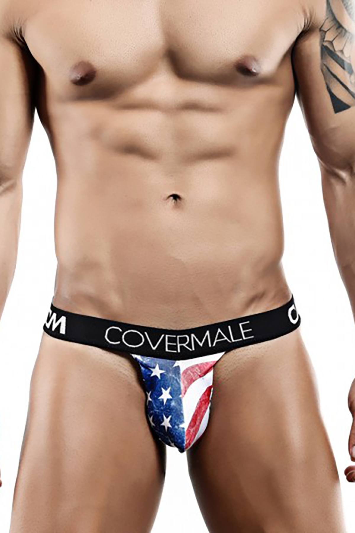 Cover Male Printed USA Flag Jockstrap
