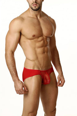 Cover Male Red Sheer Pouch Bikini Brief thumbnail 2