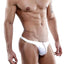 Cover Male White/Red Nylon Thong