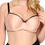 Crème Bralée Peach Satin Amanda Padded Clamshell Bra
