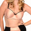 Crème Bralée Peach Satin Amanda Padded Clamshell Bra