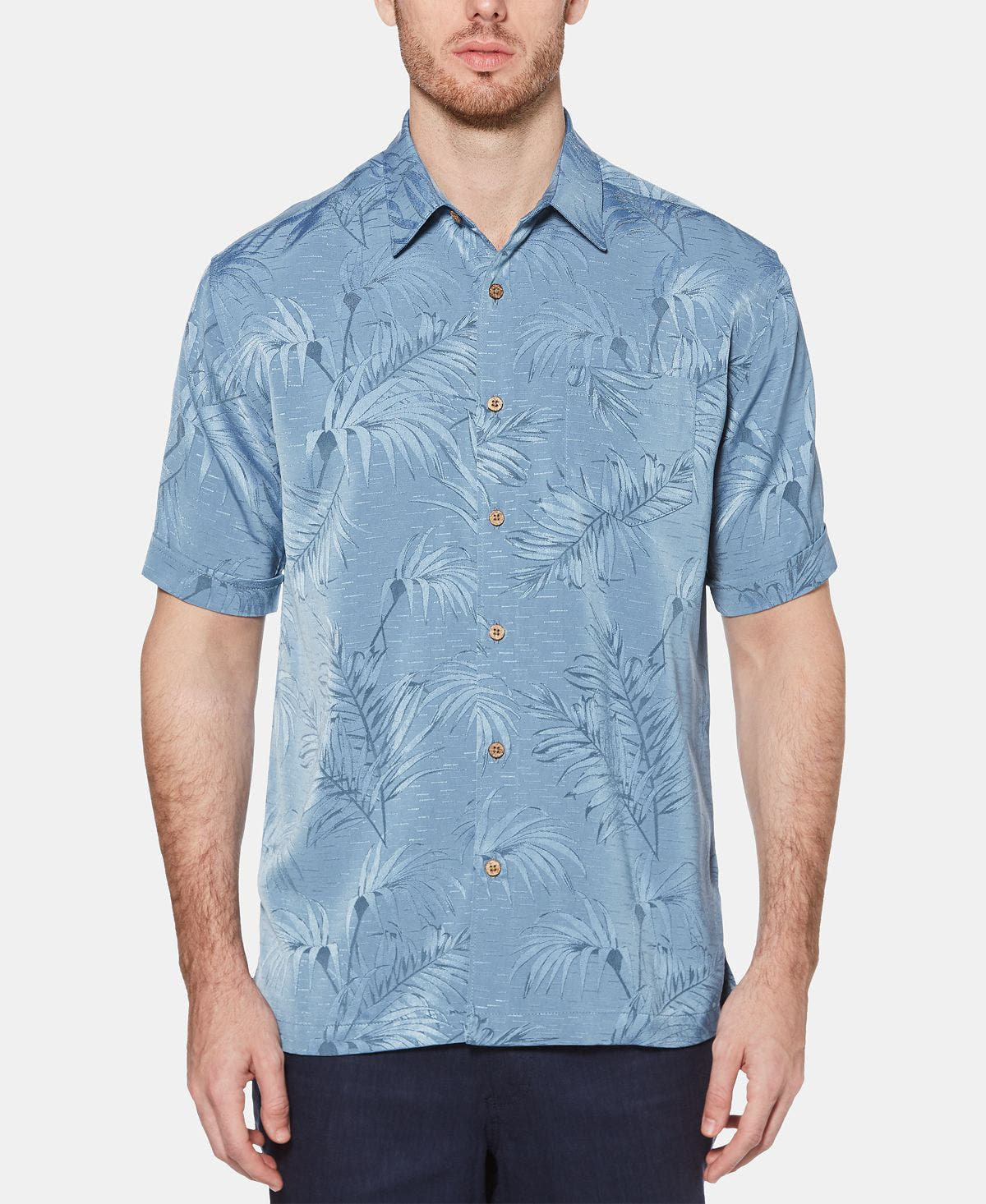 Cubavera Floral Jacquard Shirt Navy Blazer