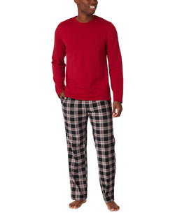 Cuddl Duds Cozy Lodge Printed Bottom Pajama Set Black Grid thumbnail 2