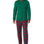 Cuddl Duds Cozy Lodge Printed Bottom Pajama Set Red Plaid