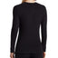 Cuddl Duds Petite Fleece Long-sleeve Crewneck Top Black