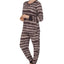 Cuddl Duds Printed Top & Jogger Pants Loungewear Set Coal Multi