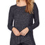 Cuddl Duds Soft Knit Crossover Tunic Top Hthrcoal