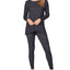 Cuddl Duds Soft Knit Crossover Tunic Top Hthrcoal