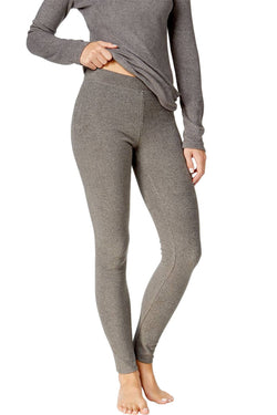 CuddlDuds Heather-Charcoal Fleecewear with Stretch Warm-Layer Legging thumbnail 1