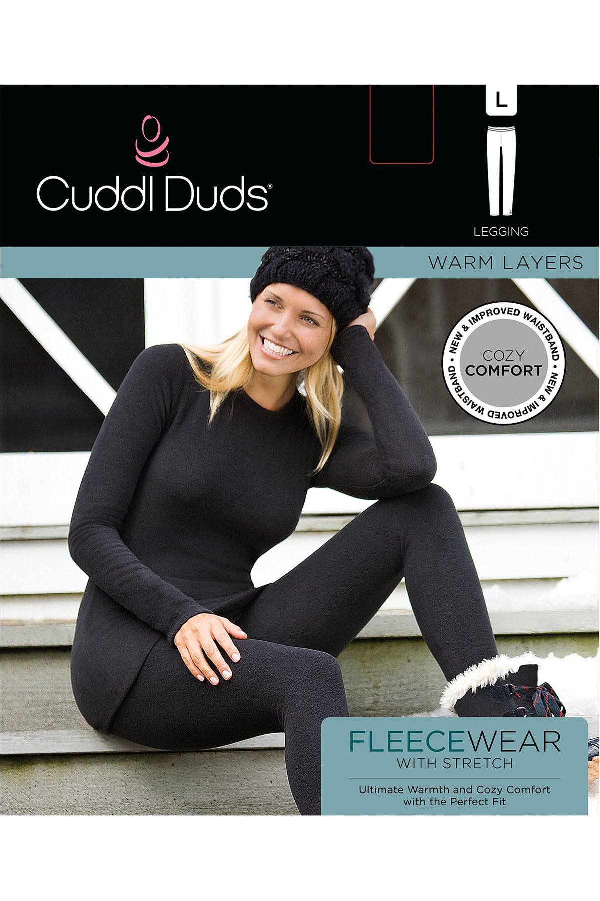 CuddlDuds Heather-Charcoal Fleecewear with Stretch Warm-Layer Legging –  CheapUndies