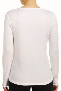CuddlDuds White Climesmart Long-Sleeve Crew Tee thumbnail 3