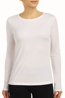 CuddlDuds White Climesmart Long-Sleeve Crew Tee thumbnail 2