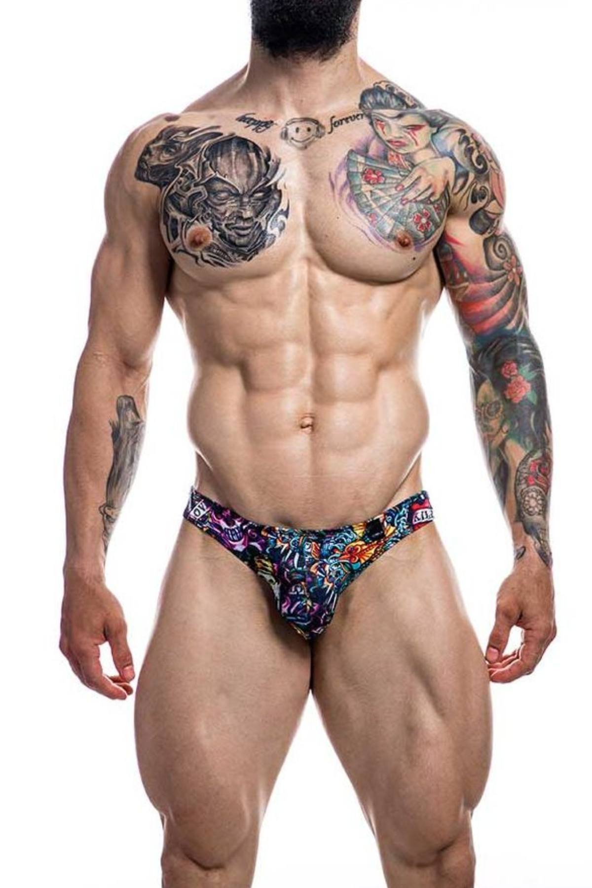 Cut For Men Tattoo Low Rise Bikini Brief