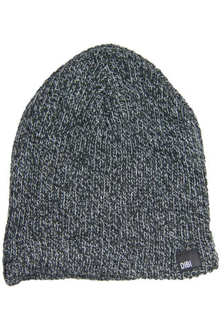 DIBI Black & Charcoal Beanie Slouchy Beanie
