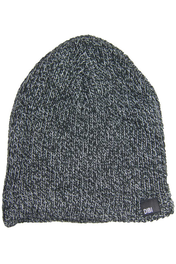 DIBI Black & Charcoal Beanie Slouchy Beanie