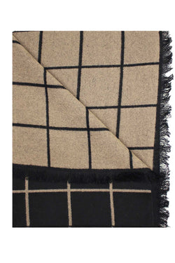DIBI Black & Cream Window Pane Scarf thumbnail 2
