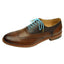 DIBI Bright-Blue Polkadot Dress Shoelaces w/ Gold Aglets