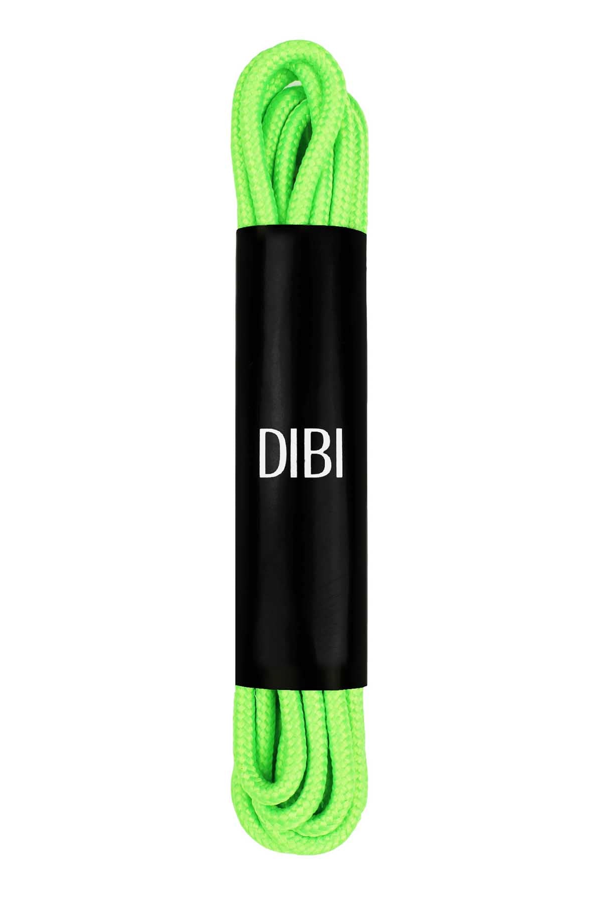 DIBI Bright-Green Dress Shoelaces w/ Silver Aglets